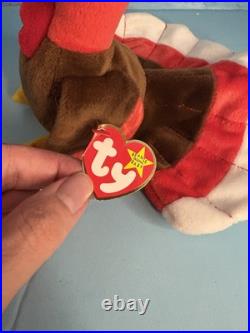 Ty Beanie Baby Gobbles the Turkey (1996/1997 Tag Error) With Tags Rare Ty Beanie Baby Gobbles the Turkey (1996/1997 Tag Error) With Tags Rare