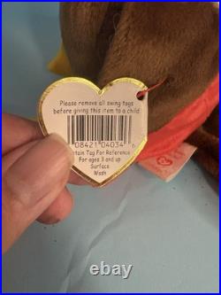 Ty Beanie Baby Gobbles the Turkey (1996/1997 Tag Error) With Tags Rare Ty Beanie Baby Gobbles the Turkey (1996/1997 Tag Error) With Tags Rare