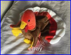 Ty Beanie Baby Gobbles the Turkey (1996/1997 Tag Error) With Tags Rare Retired Ty Beanie Baby Gobbles the Turkey (1996/1997 Tag Error) With Tags Rare Retired