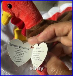 Ty Beanie Baby Gobbles the Turkey (1996/1997 Tag Error) With Tags Rare Retired Ty Beanie Baby Gobbles the Turkey (1996/1997 Tag Error) With Tags Rare Retired