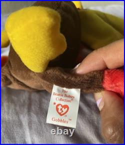 Ty Beanie Baby Gobbles the Turkey (1996/1997 Tag Error) With Tags Rare Retired Ty Beanie Baby Gobbles the Turkey (1996/1997 Tag Error) With Tags Rare Retired