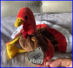 Ty Beanie Baby Gobbles the Turkey (1996/1997 Tag Error) With Tags Rare Retired Ty Beanie Baby Gobbles the Turkey (1996/1997 Tag Error) With Tags Rare Retired
