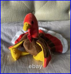 Ty Beanie Baby Gobbles the Turkey (1996/1997 Tag Error) With Tags Rare Retired Ty Beanie Baby Gobbles the Turkey (1996/1997 Tag Error) With Tags Rare Retired