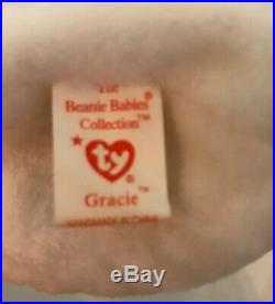 Ty Beanie Baby Gracie The Swan 1996 Rare/retired