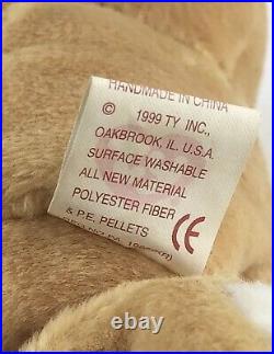 Ty Beanie Baby HOPE Prayer Bear With Tag Errors SUPER RARE 1998 GREAT FIND
