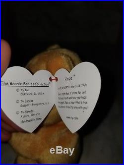 Ty Beanie Baby HOPE Praying BearTag Errors RARE