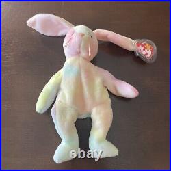 Ty Beanie Baby Hippie the Bunny. RARE/ RETIRED/ TAG ERRORS