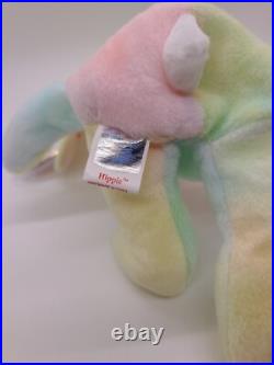 Ty Beanie Baby Hippie the Bunny. RARE/ RETIRED/ TAG ERRORS