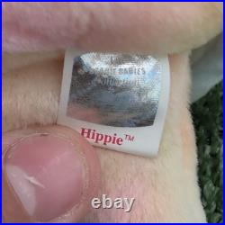 Ty Beanie Baby Hippie the Bunny. Rare Retired With Tag ERRORS Vintage
