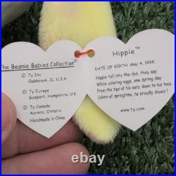 Ty Beanie Baby Hippie the Bunny. Rare Retired With Tag ERRORS Vintage Ty Beanie Baby Hippie the Bunny. Rare Retired With Tag ERRORS Vintage