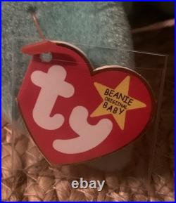 Ty Beanie Baby Hippity The Mint Green Bunny 1996 PVC Pellets Tag Errors Rare Ty Beanie Baby Hippity The Mint Green Bunny 1996 PVC Pellets Tag Errors Rare