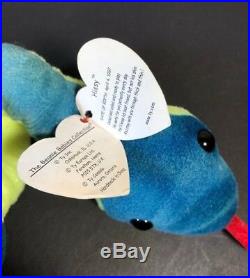 Ty Beanie Baby Hissy Snake Tag ERRORS RARE! New 1997. RETIRED HOT COLLECTABLE