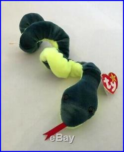 Ty Beanie Baby Hissy The Snake 1997 PVC Pellets Rare Retired Vintage