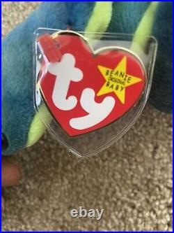 Ty Beanie Baby Hissy The Snake PVC Pellets Rare Vintage Retired