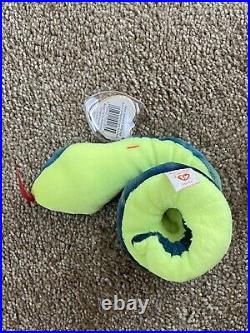 Ty Beanie Baby Hissy The Snake PVC Pellets Rare Vintage Retired