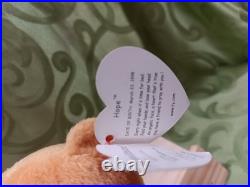 Ty Beanie Baby Hope Bear w Rare Tag Error Hang Tag 1998 Tag Rear Tag 1999 Ty Beanie Baby Hope Bear w Rare Tag Error Hang Tag 1998 Tag Rear Tag 1999