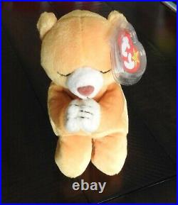 Ty Beanie Baby Hope Praying bear RARE/TAG ERRORS MINT CONDITION