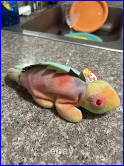 Ty Beanie Baby Iggy The Iguana Rare Rainbow Style. Multiple Tag Errors. Mint Ty Beanie Baby Iggy The Iguana Rare Rainbow Style. Multiple Tag Errors. Mint