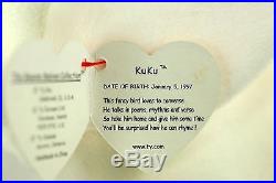 Ty Beanie Baby KuKu 1996 Bird Tag with ERRORS Plush Toy RARE NEW RETIRED