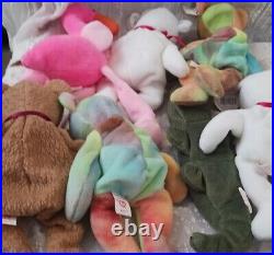 Ty Beanie Baby Lot Of 7 Estate Collectables All Tags/Rare Valentino, Curly etc