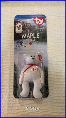Ty Beanie Baby Maple The Bear Very Rare 1999 New In Package