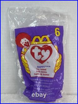 Ty Beanie Baby McDonald's Collection Happy the Hippopotamus Lavender New RARE Ty Beanie Baby McDonald's Collection Happy the Hippopotamus Lavender New RARE