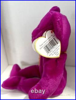 Ty Beanie Baby Millennium Bear Magenta New Century Rare Retired With Errors Ty Beanie Baby Millennium Bear Magenta New Century Rare Retired With Errors