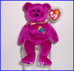 Ty Beanie Baby Millennium Millenium Bear 1999 RARE RETIRED & MINT Tag Errors