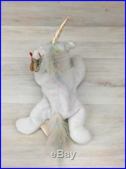 Ty Beanie Baby Mystic Unicorn Rainbow Mane Hair Date Error Tag Rare Plush Toy