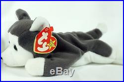 Ty Beanie Baby NANOOK 1996 Wolf Tag with ERRORS Plush Toy RARE NEW RETIRED