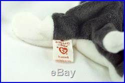 Ty Beanie Baby NANOOK 1996 Wolf Tag with ERRORS Plush Toy RARE NEW RETIRED