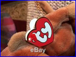 Ty Beanie Baby Nana the rare monkey withtan tail & face, feet, 1993, tag protected