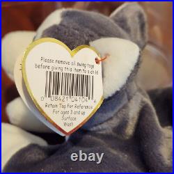 Ty Beanie Baby Nanook the Husky RARE Retired PVC Pellets with Tag Errors (#4104)