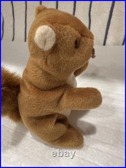 Ty Beanie Baby Nuts The Squirrel Rare! Original tag. PVC Plenty Of Tag Errors