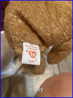 Ty Beanie Baby ORIGiiNAL CURLY brown nose EXTREMELY RARE EXCELLENT CONDITION