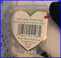 Ty Beanie Baby Original Fortune Panda Bear Retired1997/1998 Tag Errors Rare