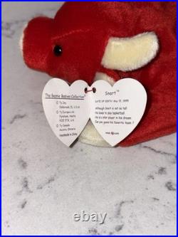 Ty Beanie Baby Original Snort the Bull Plush Toy Great Condition With Tags Rare