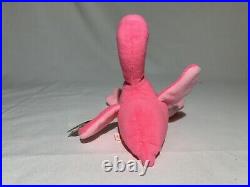 Ty Beanie Baby, PINKY The Flamingo, RARE 1995 Retired withTag Errors & PVC Pellets