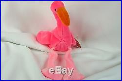 Ty Beanie Baby PINKY the Pink Flamingo 1995 Plush Toy RARE NEW RETIRED