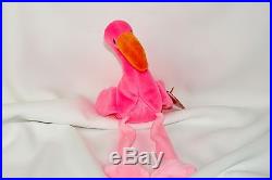 Ty Beanie Baby PINKY the Pink Flamingo 1995 Plush Toy RARE NEW RETIRED