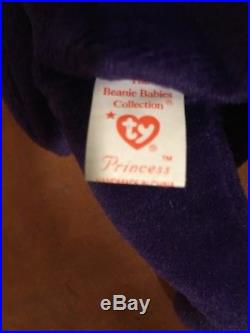 Ty Beanie Baby PRINCESS DIANA Bear 1997 RARE & RETIRED ERRORS