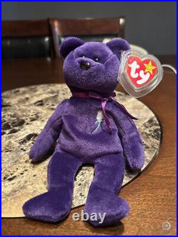 Ty Beanie Baby PRINCESS The Diana Bear 1997 RARE Retired Mint Collectable