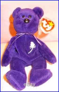 Ty Beanie Baby PRINCESS the (Diana) Bear from 1997 RARE & RETIRED MINT