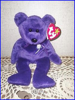 Ty Beanie Baby PRINCESS the Diana Bear from 1997 RARE & WITH ERRORS. MINT