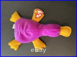 Ty Beanie Baby Patti The Platypus 1993- RARE Tag Errors- Mint Retired-PVC