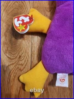 Ty Beanie Baby Patti the Platypus 1993 Retired RARE, PVC Pellets with Errors