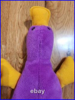 Ty Beanie Baby Patti the Platypus 1993 Retired RARE, PVC Pellets with Errors
