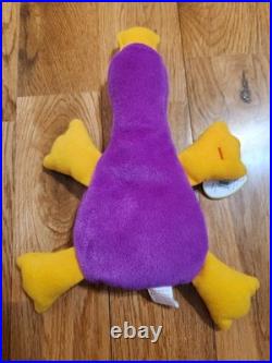 Ty Beanie Baby Patti the Platypus 1993 Retired RARE, PVC Pellets with Errors