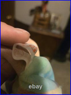 Ty Beanie Baby Peace Bear 1996 Multicolor Extremely Rare. Error on tag