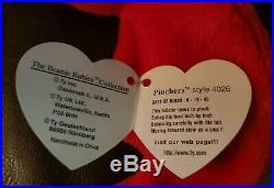 Ty Beanie Baby Pinchers1993, Rare, P. V. C Pellets, Original! 12 Errors